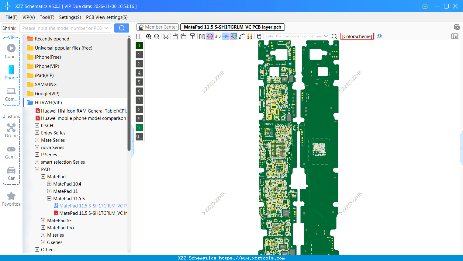 MatePad 11.5 S-SH1TGRLM_VC PCB Layer